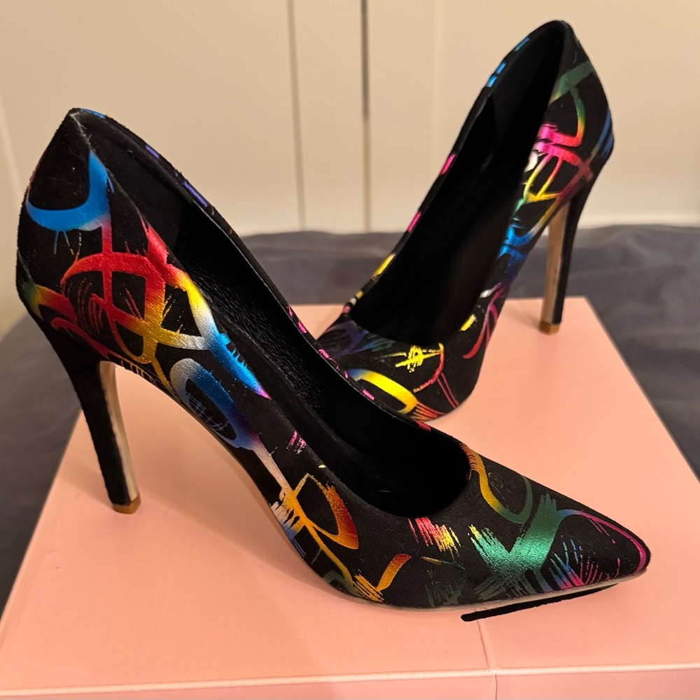 Electrically Colorful Stiletto Heels